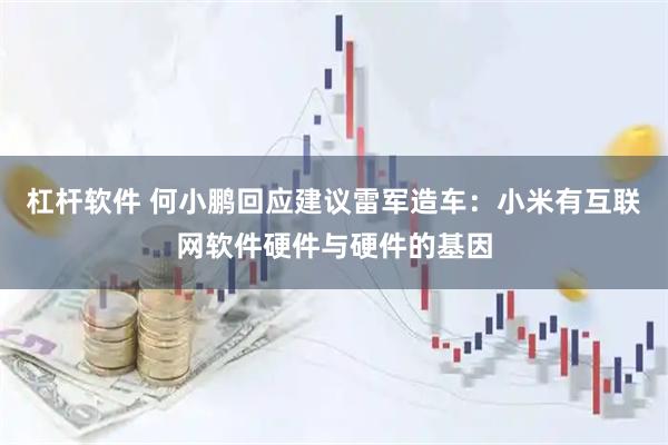 杠杆软件 何小鹏回应建议雷军造车：小米有互联网软件硬件与硬件的基因